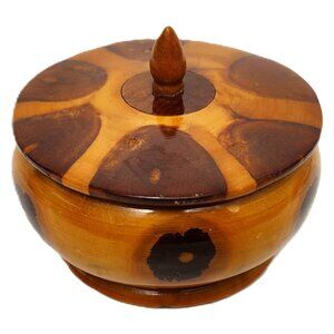 Brazilian Handcrafted Wood Trinket Box By Carlos Zipperer Sobr C1920s